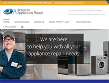 Tablet Screenshot of absoluteappliancesrepair.com